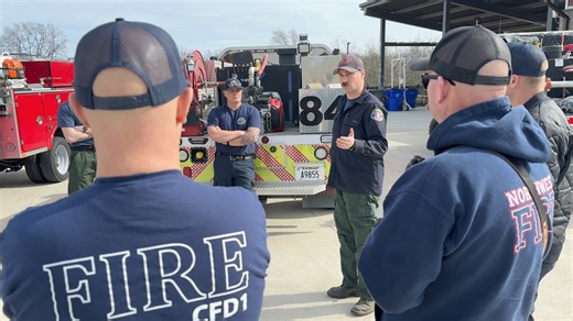 A Wildland Task Force left Johnson County and headed to central Kansas around 1:30 p.m. The Task Force is part of a State of Kansas pre-positioning assignment ahead of a favorable fire forecast. The Task Force is made up of firefighters from Edwardsville, Consolidated Fire District No. 1, Northwest Consolidated Fire District and Olathe. | City of Olathe Fire Department