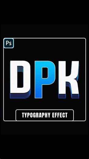 3D Typography Text Effect in Photoshop | DPK Text Design Tutorial 🔥