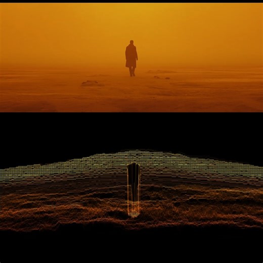 Guru Film Prints on Instagram: "In Blade Runner 2049 (2017), the visuals create a world of staggering, beautiful isolation, largely driven by the work of director Denis Villeneuve and legendary cinematographer Roger Deakins. The film’s creative ambition was to expand the original neo-noir style into a desolate, massive, and ultimately solitary future, resulting in a world where light, shadow, and stark color coding tell the complex story of K’s search for identity. The visual design is anchored