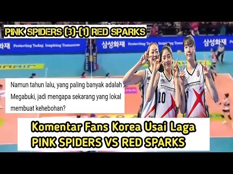 PINK SPIDERS VS RED SPARKS | KOREAN FANS' COMMENTS AFTER THE PS VS RS MATCH #volikorea #megawatih...