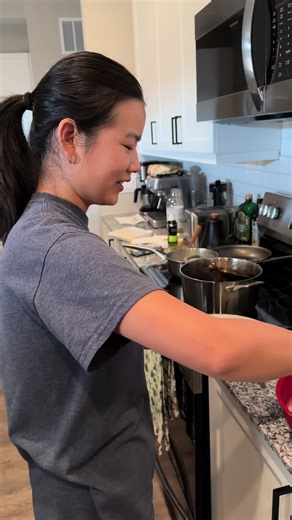 Bao Bao makes JiaJiang noodles 🥢#mixedcouple #internationalcouple #food #foodie