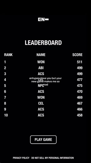 like what do you mean i was getting over 200 last night and now i cant even go over 100 like i love you but your game makes me so mad #enhypen #thesinvanish #vampire #fyp #viral