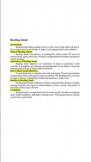 Reading aloud /simple essay @ARsummaryguidance #easy notes-summary /trending/