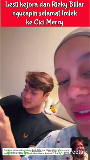 Lesti kejora dan Rizky Billar ngucapin selamat Imlek ke Cici Merry #lestikejora #rizkybillar #leslar