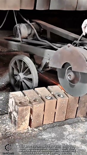 Cast Iron Polishing Work Tool Using Industrial Grinding Machine #worktool