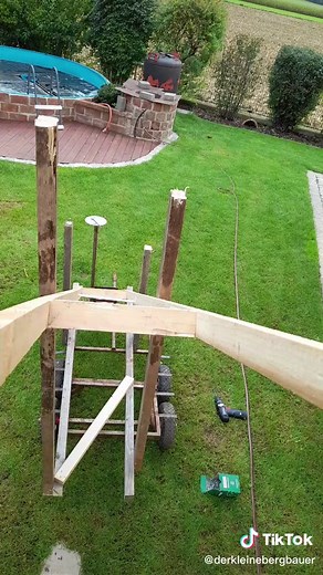 Homemade Ramp Construction with Green Tractor