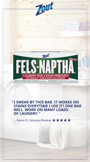 Looking to conquer stubborn stains? Fel's-Naptha® has you covered! 💪 With its reliable and time-tested formula, it's perfect for tackling tough stains like grease, grime, and grass. Give it a try and see the difference for yourself! ✨