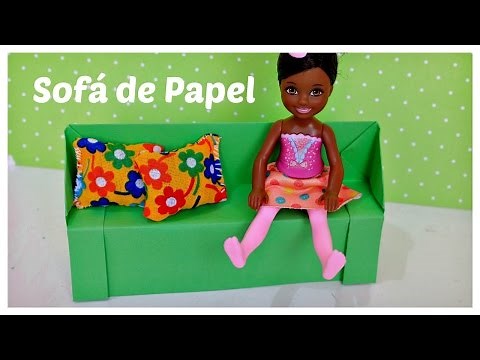 Como fazer Sofá de Papel Miniatura Origami - Brincar Kids Toys