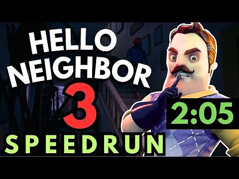 Hello Neighbor 3 SPEEDRUN 2 Minutes (Prototype 1)