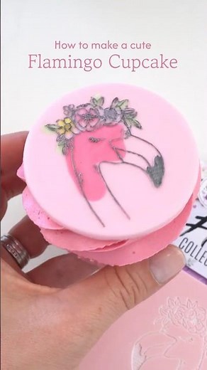 The Easiest Way to Make a Fondant Flamingo! 🦩