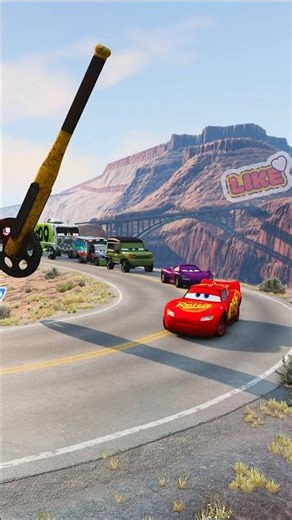 GIANT LIGHTNING MCQUEEN vs DEADLY BASEBALL BAT! 😱⚾🚗 | BeamNG.drive