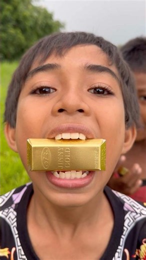 Gold Chocolate 🍫 ASMR eating by #villagee #viralvideos #satisfying #fypシ゚