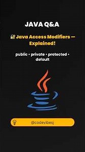 Access Modifiers in Java — Quick Breakdown #ytshorts #java #javatutorial #javainterview