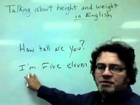 talking about height and weight in English