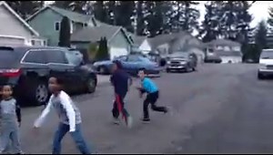Officer Wheeler hanging with the neighborhood kids during his shift. | Kent Police Department