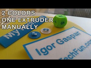 Two color 3D printing with single extruder and manual filament changes