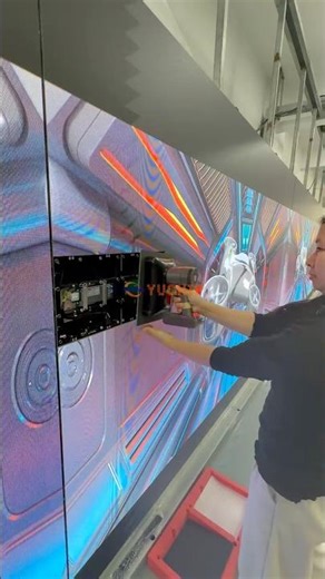 Remove and install — all from the front.#yuchip #leddisplaymodule #ledscreenpanel #indoorleddisplay