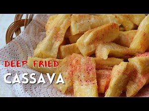 CASSAVA | How to make Crunchy Deep Fried Cassava | Muhogo | Yuca Recipe @cookingwithnimoh