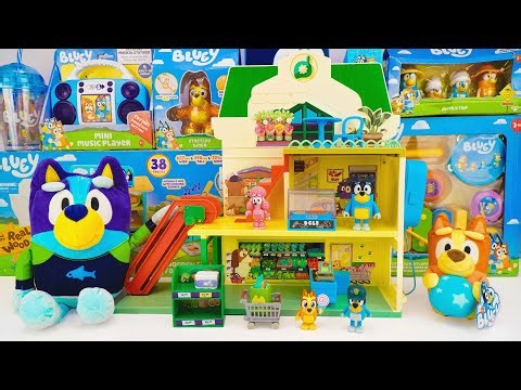 Bluey Toy Collection Unboxing Review | Bluey Supermarket Playset & Bluey Mini Music Player