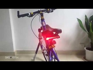 Rechargeable Cycling Bike Remote Control Taillight Turn Signal Laser Light Automatic Sensor