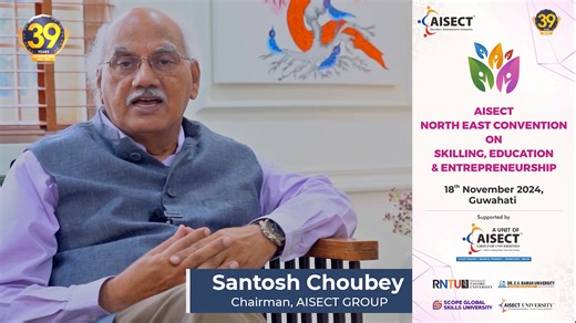 AISECT is proud to organize the North East Convention on Skilling, Education and Entrepreneurship! 🌟 Our Chairman, Shri Santosh Choubey, highlighted the power of skills and entrepreneurship in transforming lives and driving growth in the region. Together, let’s unlock the potential of the North East and build a #SakshamBharat! 💪📚 #AISECT #YouthEmpowerment #NorthEastConvention #FutureReady | AISECT