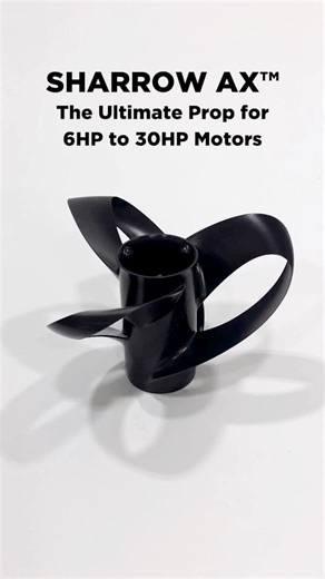 The Most Anticipated Sharrow Propeller is Here! The all-new Sharrow AX™ is the ultimate propeller for small engines and trolling applications. Designed specifically for 6 HP to 30 HP outboards, the AX™ delivers the same revolutionary performance and efficiency that has made Sharrow the most advanced propeller on the water. Perfect for kicker motors, tenders, and aluminum fishing boats with tiller handles. The AX™ sets a new standard for small-engine propellers. #sharrowpropeller #jonboat #smalle