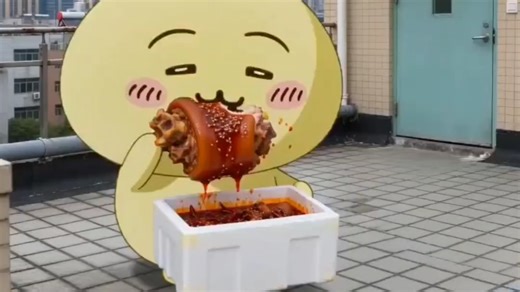 乌萨奇今天在天台偷吃啥？？