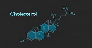 Structural chemical formula of cholesterol.