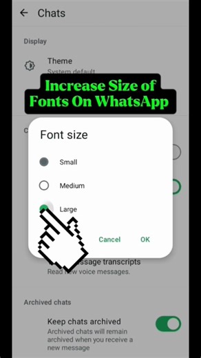 Increase Size of fonts on WhatsApp 2026| How to increase the size of fonts on WhatsApp