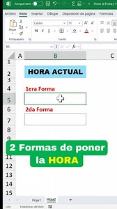 9K views · 159 reactions | 2 Formas de Poner la HORA en Excel #Excel #exceltips #microsoftexcel #Microsoft | Enrique XLS - Excel | Facebook