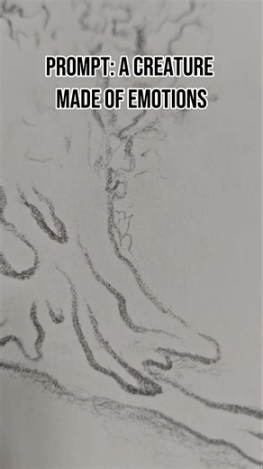 Day 14 drawing challenge. Prompt: A creature made of emotions #doodlechallenge #30day