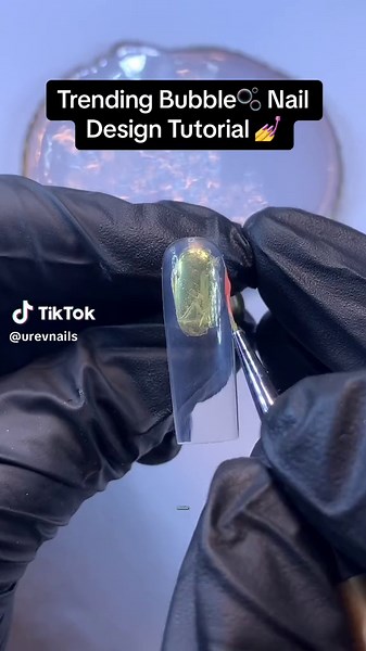 Bubble French Tip Nail Design Tutorial 💅