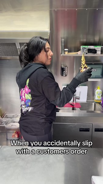 When You Accidentally Slip with a Customer's Order