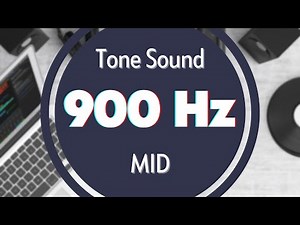 900 Hz Frequency Sound. Tone Audio Signal. Sine Waveform. MID