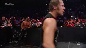 The Shield reunite at the table - Fatal 4-Way Match for the WWE World Heavyweight Championship: Payback 2015