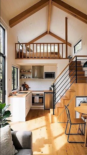Modern Living Room with Mezzanine Design Ideas 2026