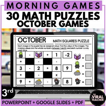 3rd Grade Math Logic Puzzles Early Finishers Math Enrichment and Brain Teasers