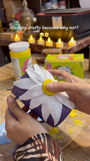 I turned a boring cup into THIS 🌼✨#yt #diy #craft #claycraft