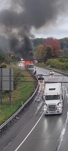 82K views · 348 reactions | Crews responded to an RV fire on I-80 Saturday. Everyone in the RV escaped unharmed, officials say. Video: @Brookville Fire Company https://wjactv.com/ | WJAC-TV News | Facebook