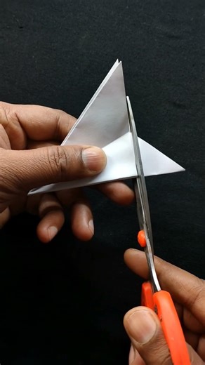 Paper Snowflake ❄️-12 #diy #snowflakes #shorts