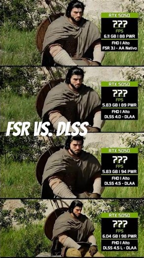 RTX 5050 Teste Crimson Desert - FSR vs DLSS Qual Escolher #shorts #upscaling #tech