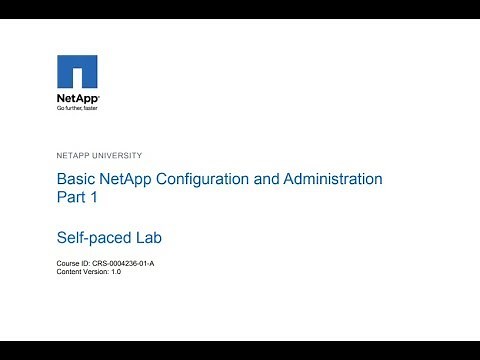 Basic NetApp Configuration & Administration Lab Part 1