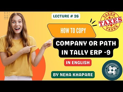 How to copy path in Tally ERP 9 or How to copy company in Tally ERP 9 (in english)