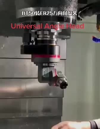 Installation and debugging of universal angle head # angle head # right angle milling head # side milling head # VMC # machining center # vertical machining center