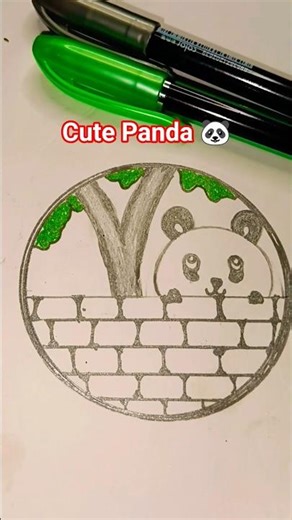 Panda 🐼#art #shots #cute #panda #asha das yt