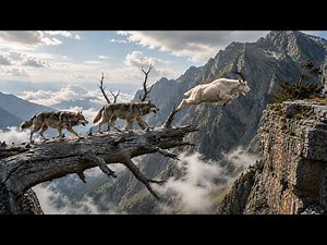 Wolves vs Mountain Goat: The Goat Had Nowhere Left to Run | Until It Jumped