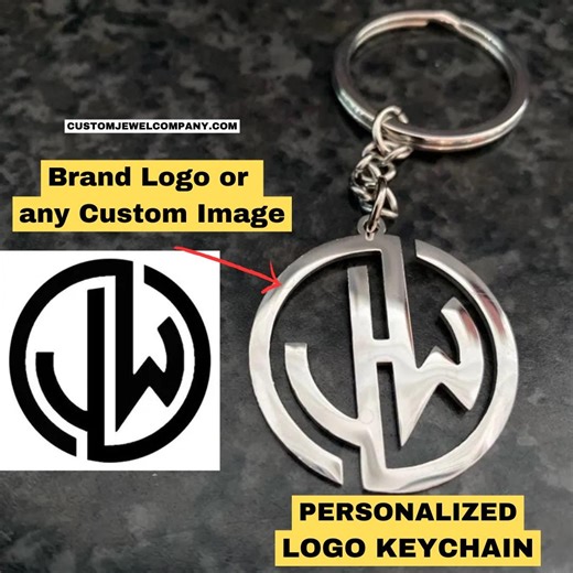 Custom Keychain Logo | Personalized Key Chain Ring Business Company Logo | Customized Bulk Logo Symbol Keychain Gold Rose Gold Silver Black - Etsy