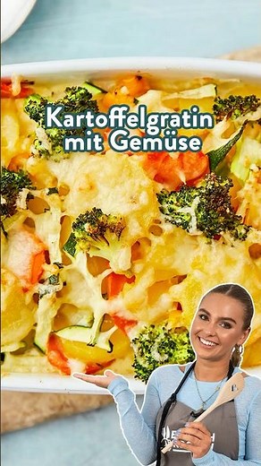 Kartoffelgratin mit Gemüse 🥦🧀 #rezept