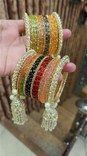 Latest Red Stone Bangles Design | Wedding Chudi Set 😍 #shorts#viral