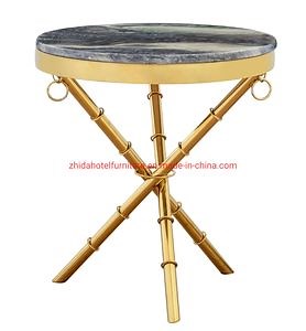 [Hot Item] Modern Marble Top Home Living Room Furniture Side Table for Hotel